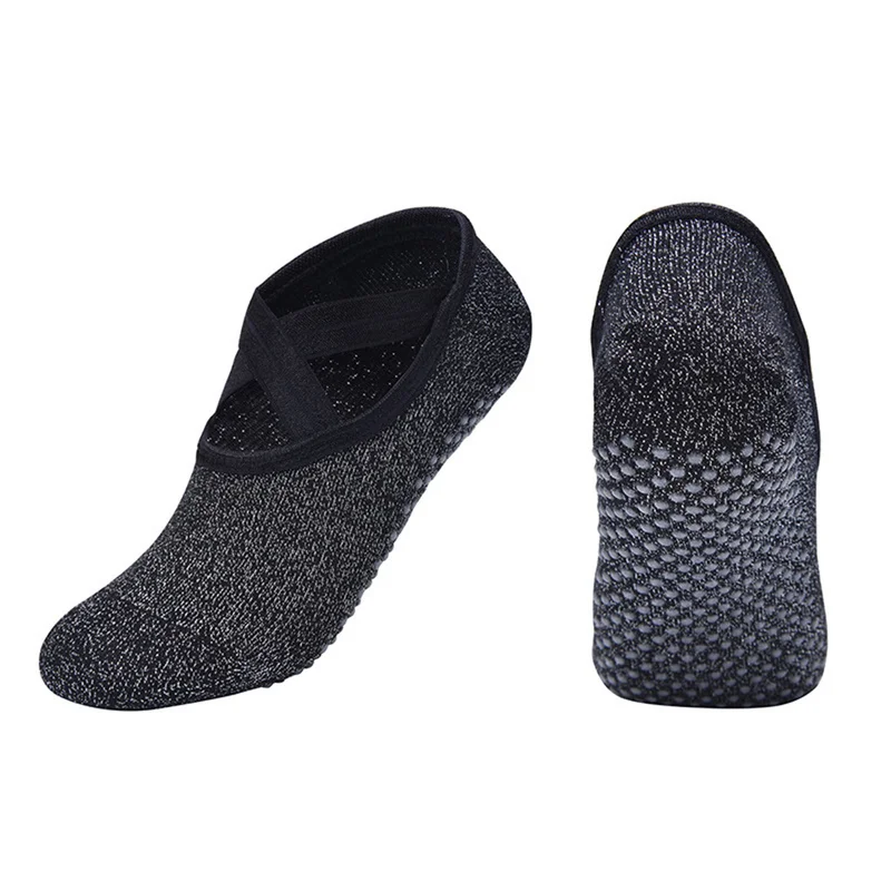 Sports Yoga Socks Slipper Women Anti Slip Cotton Ladies Pilates Socks Ballet Heel Protector Professiona Yoga Dance Socks