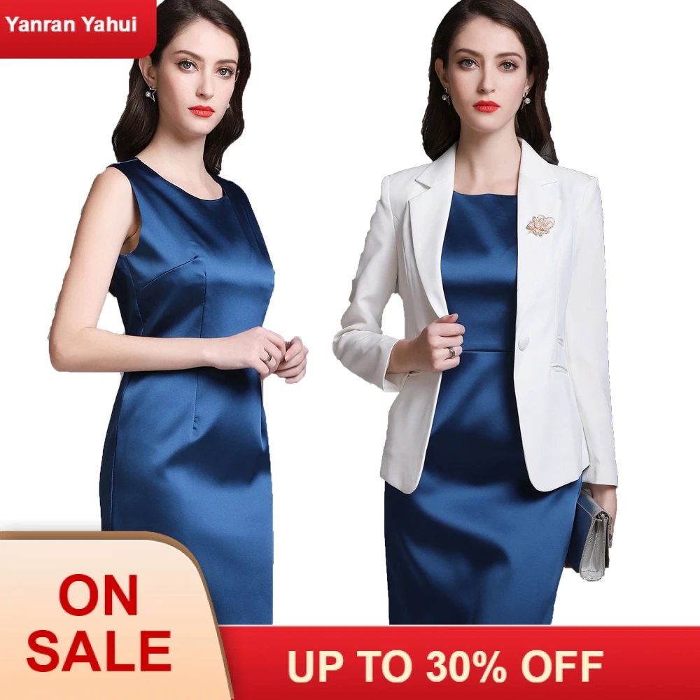 

Autumn and Winter Long Sleeve Large Size Suit and Skirt 2-piece Suit office suits for women vestidos formales para el trabajo