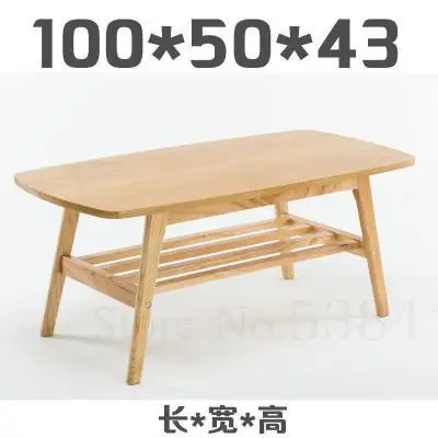 Небольшой чайный столик, твердая древесина, простая маленькая семья, круглый диван, японская гостиная, журнальный столик - Цвет: 100X50X43CM  6