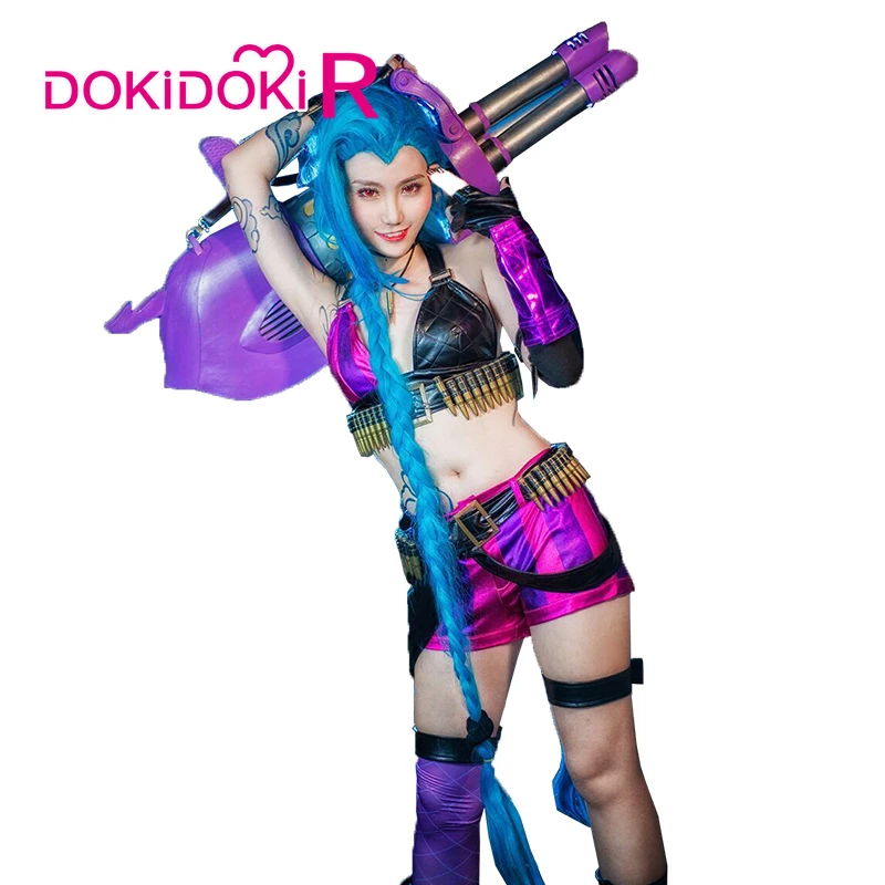 DokiDoki R League of Legends игра Косплэй костюм Джинкс Для женщин сексуальный костюм|Костюмы