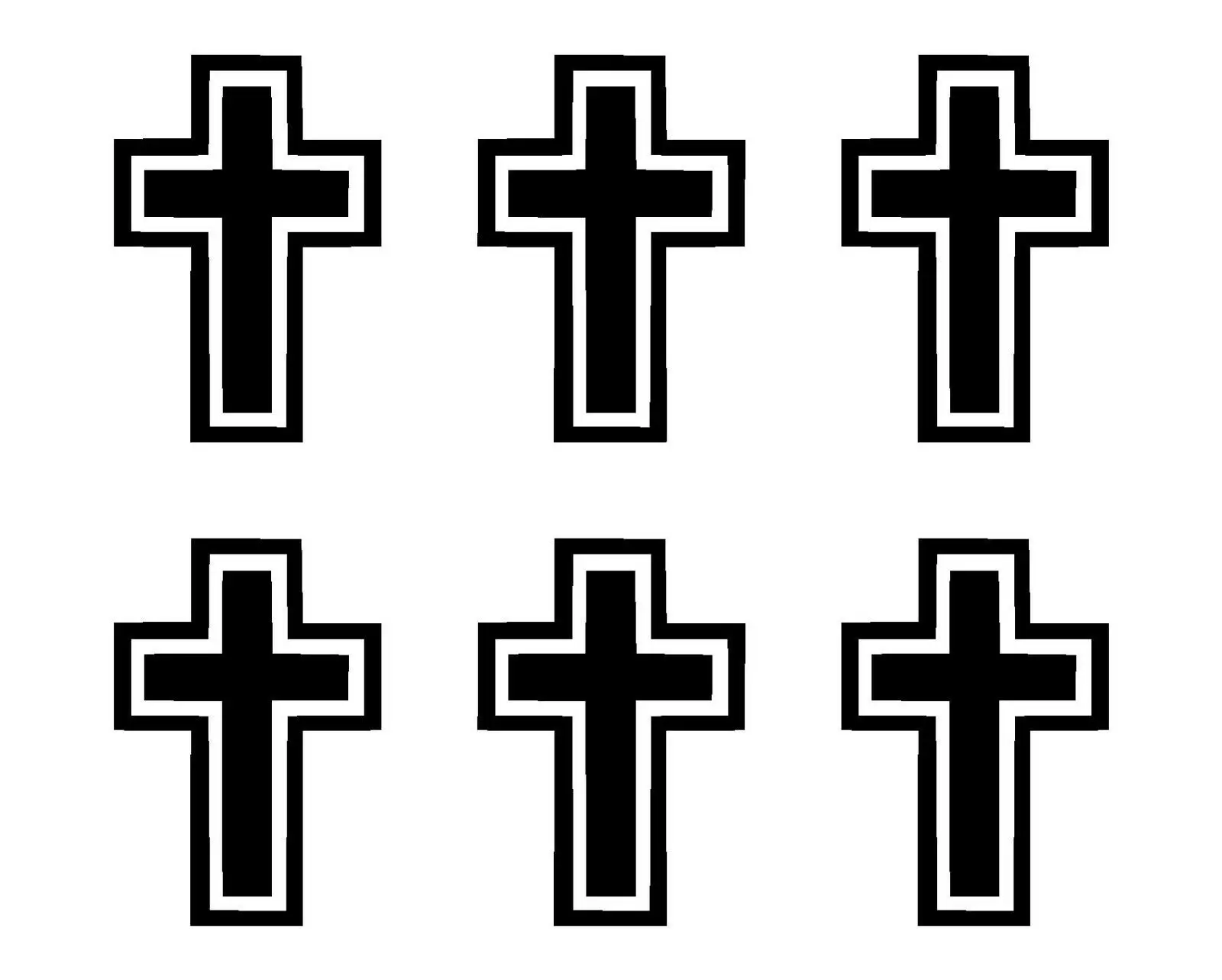 

Christian Cross Set 6 Pc Motorcycle Accessories Decal High Quality KK Vinyl Car Sticker Cover Scratches Waterproof PVC