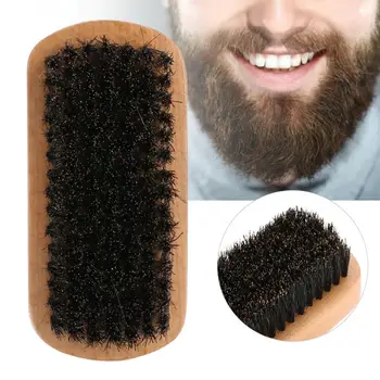 

Beard Brush Men Beech Wood Beard Styling Shaping Face Massage Comb Mustache Facial Hair Care Tool Shave Brush