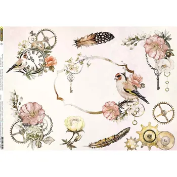 

Rice paper for Decoupage "" craft Premier "", A3, "Steampunk 3" "25 g/m, art. Cpd0729