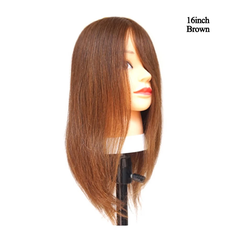 

Human Hair Styling Mannequin Heads Hairstyle Hairdressing Dummy Hair Training Head Doll Female Mannequins