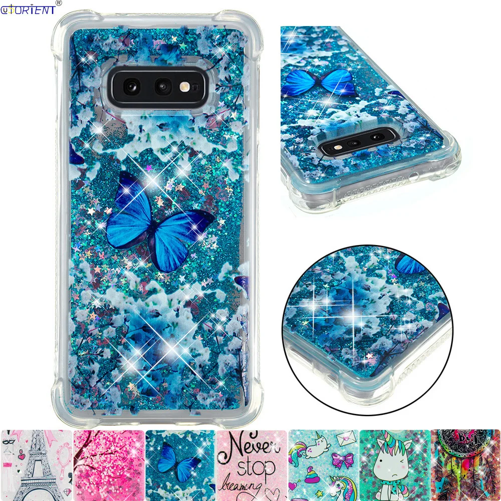 Блестящий чехол для Samsung Galaxy S10e S10 e блестящий милый мягкий Силиконовый