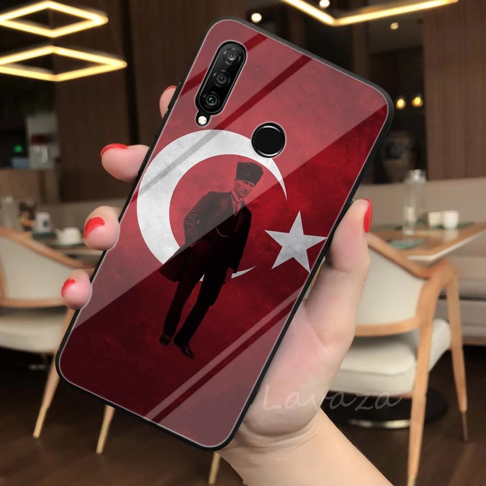 TG22 Lavaza из Турции Флаг Албании из закаленного стекла мягкий чехол для Huawei Honor 8x9 mate 20 P Smart P10 P20 P30 Lite Pro Чехол - Цвет: TG22