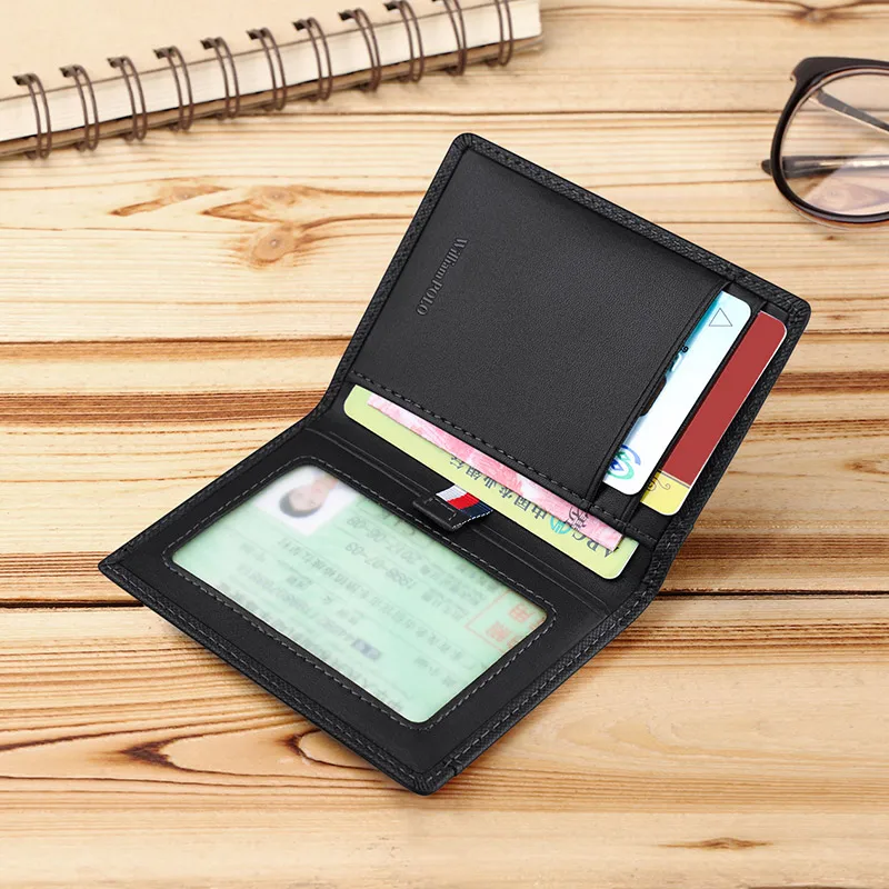 Men's Mini Wallet Card Holder ultra thin leather short Wallet