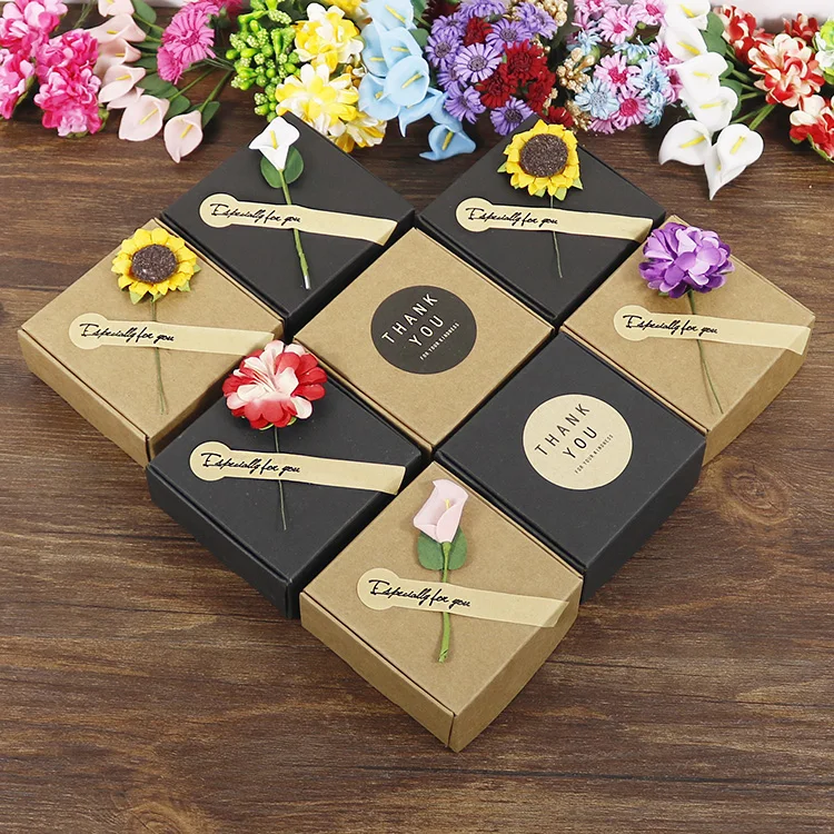 5 комплектов подарочных коробок из крафт бумаги коробка для упаковки мыла ручной