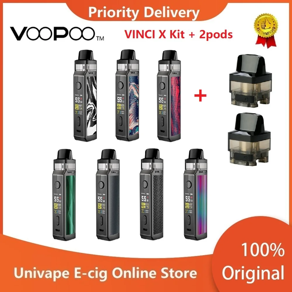 Комплект VOOPOO VINCI X 70W Pod, 0,96 дюймовый экран и система с двумя катушками, набор Vape, питание от одной батареи 18650, паром VS Vinci Mod Kit