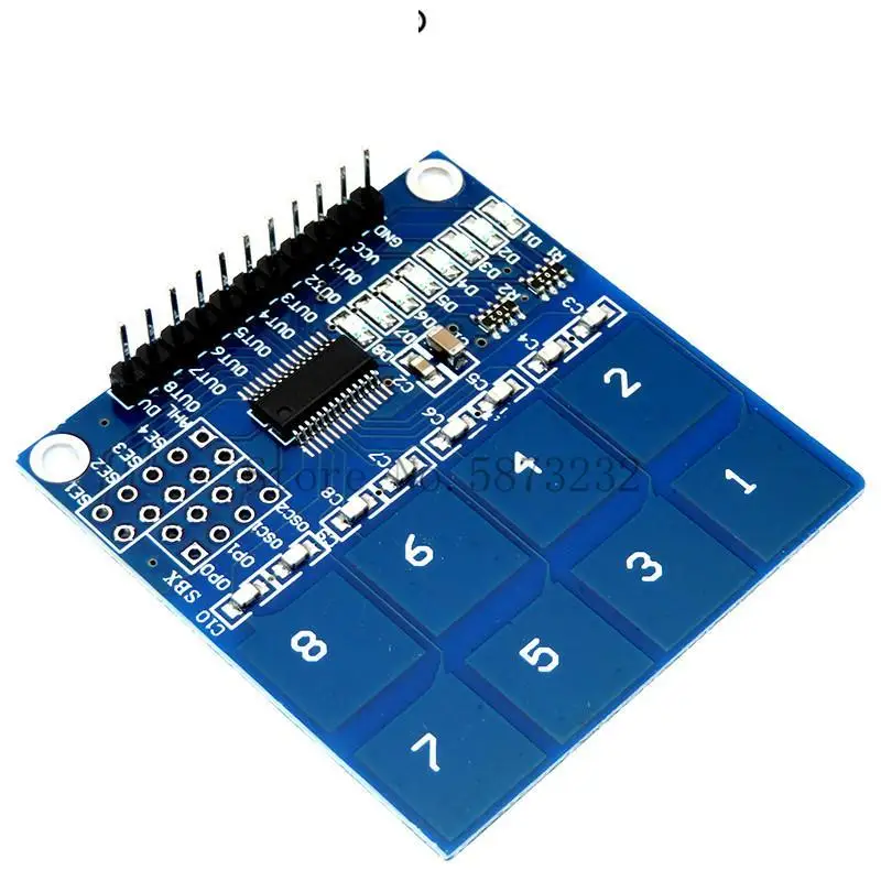 Ttp226 Modulo Sensore Tattile Digitale A 8 Canali Con Interruttore Capacitivo Per Arduino Uno