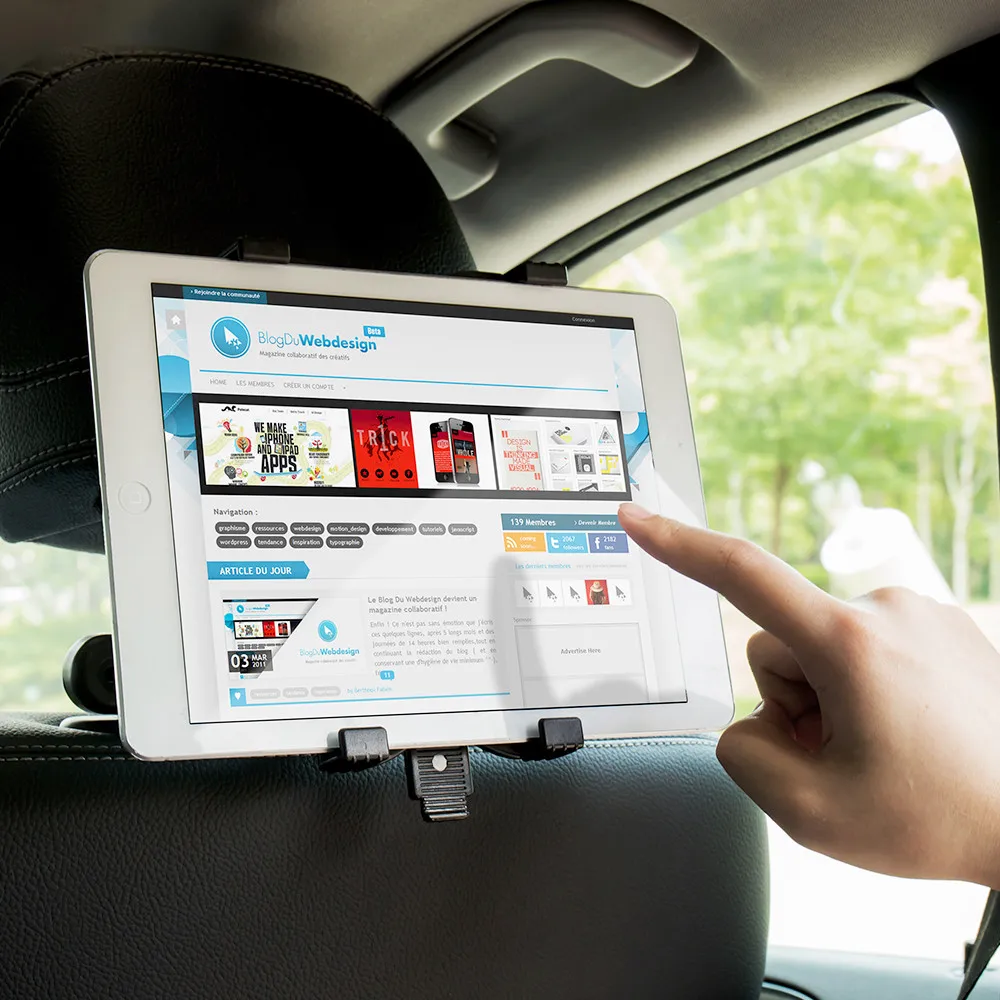 FLOVEME Universal Auto Car Tablet Holder For iPad 2 3 4 Air 1 2 Pro Car Back Seat Tablet Mount Stand For iPad Mini 1 2 3 4 Air 1