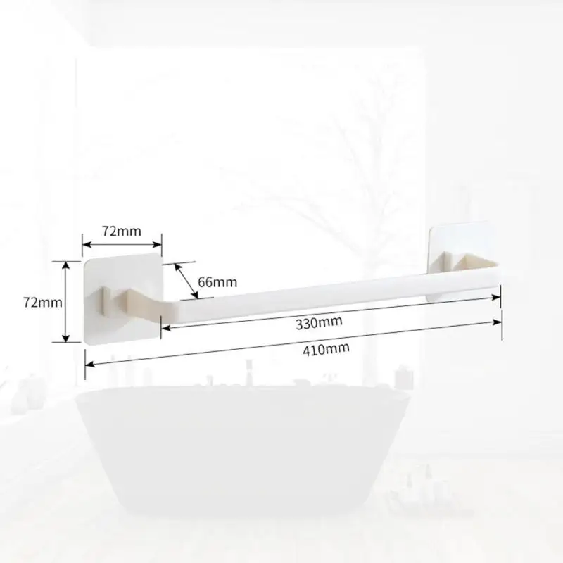 creamy-white Самоклеящаяся пластиковая вешалка для полотенец, Многофункциональная вешалка для полотенец, настенная полка для хранения, полка для слива тапочек, держатель для бумаги - Цвет: creamy-white