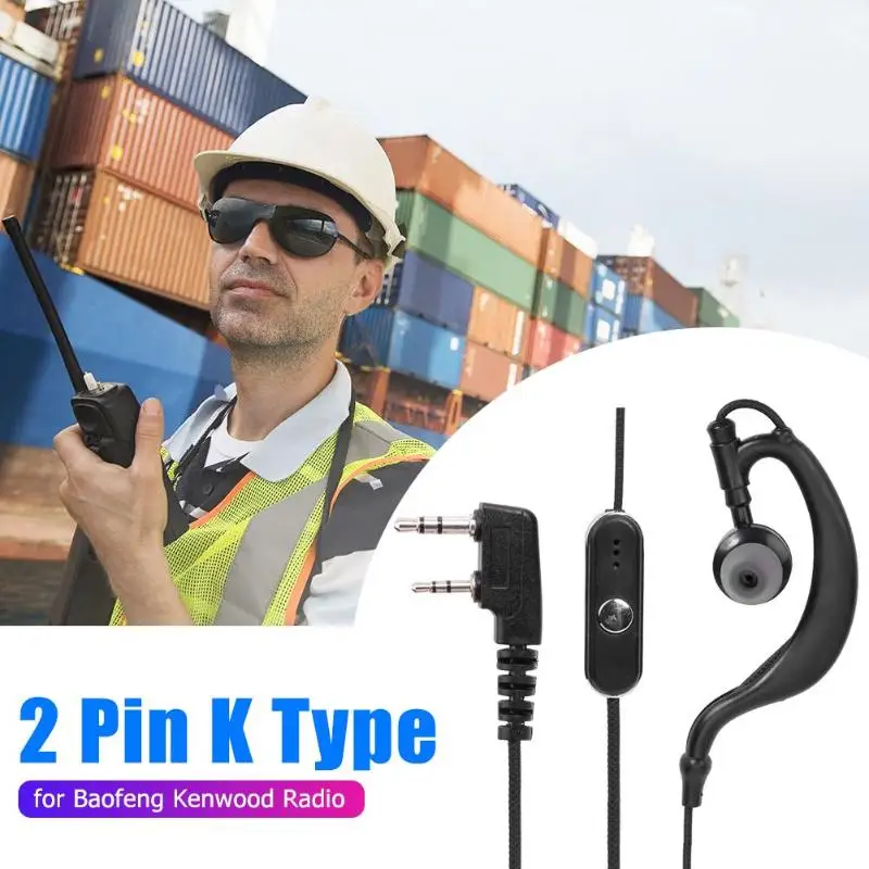 G Форма 2pin K Тип наушники с PTT микрофоном для Baofeng KPG для Kenwood TH TK для POFUNG для QUSHENG/для LINTON радио