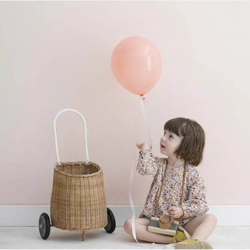 

INS Northern European-Style Rattan Entirely Handmade Creative Outdoor Trolley Storage Home CHILDREN'S Room Decoration Storage Pr