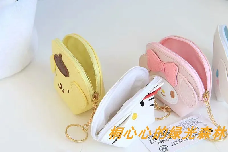 Мультяшный кошелек hello kitty My Melody Cinnamoroll pompomprin, сумка для монет, сумочка, сумка на цепочке для ключей, сумка для женщин, кошелек, кошелек для девочек