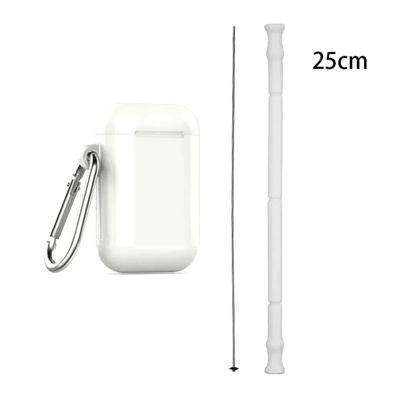 L3 Folding Drinking Straw With Carrying Case And Cleaning Brush Collapsible Silicone Straw Reusable For Travel Home Office Drinks - Цвет: L3