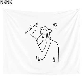 

Smile to Life Tapestry Wall Hanging Aesthetic Hippie Tapestries Beach Towel Shawl Throw Sheet Bohemian Home Decor