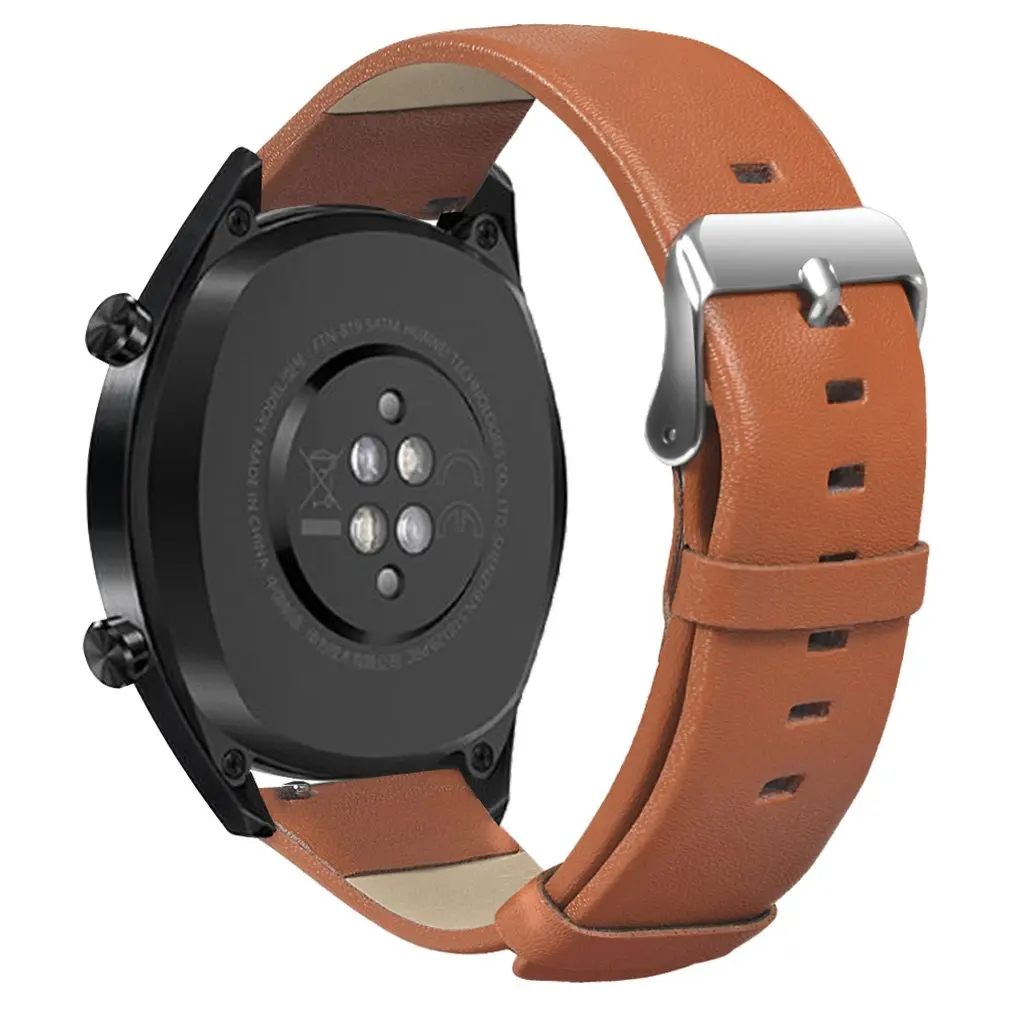 Верхний слой кожаный ремешок для huawei Watch GT Ticwatch Pro ремешок на запястье браслет-цепочка умный ремень