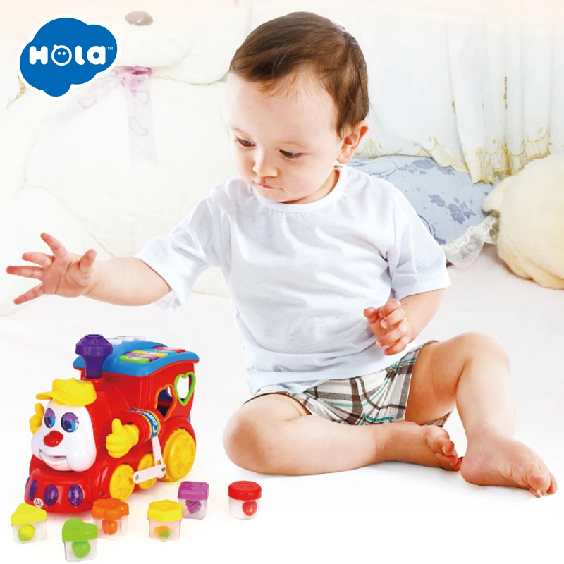 Hola 556 Bebe Jouets Train Pour Les Tout Petits 13 24 Mois Voiture Electrique Jouet Pour Bebes Apprentissage Precoce Jouets Educatifs Pour Enfants Cadeau Aliexpress