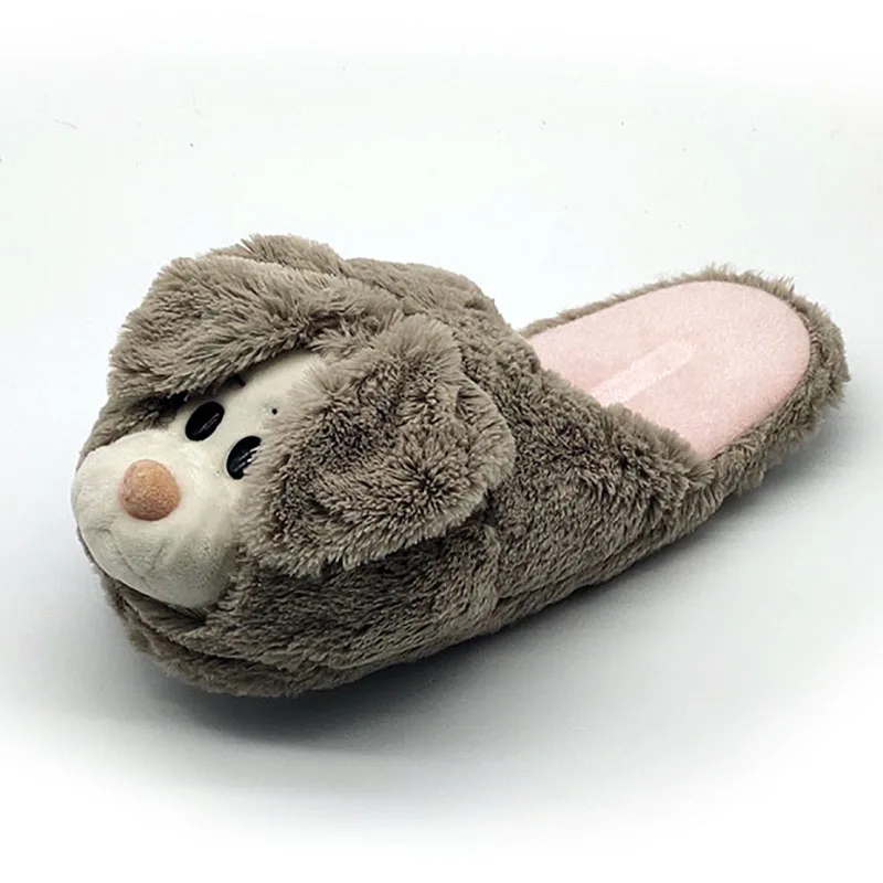 

monkey Indoor Slippers Special custom warm winter hedgeh lovers home slippers thick hard bottom shoes on floor lovers shoes