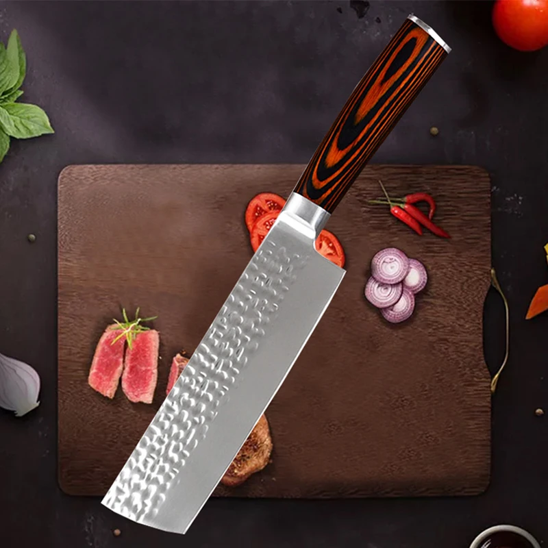 Японские кухонные ножи шеф повара с деревянной ручкой нож для мяса фруктов