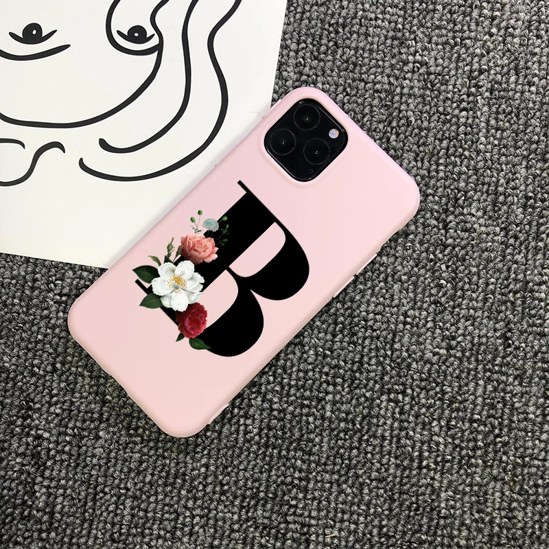 Custom name Letters cover colours TPU Soft Phone Case for apple iPhone 11 Pro Max X XR XS Max 8 7 6 6s plus 5 5s SE covershell