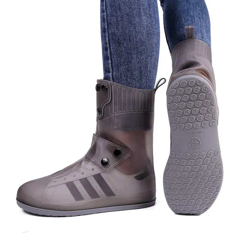 New Arrival Women Adn Men Shoes Cover for 2021 Summer Rain Boots Waterproof Non-slip Waer-resistant Thick Soled Shoes Cover