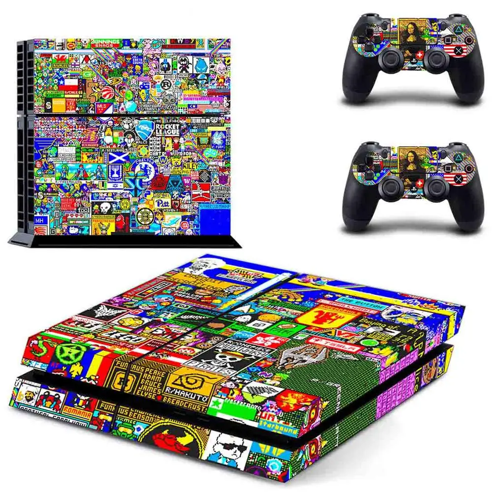 Граффити PS 4 стикер игровая станция 4 наклейка s PS4 виниловое покрытие наклейка Pegatinas Adesivo для консоли playstation 4 и 2 контроллера - Цвет: GYTM0783