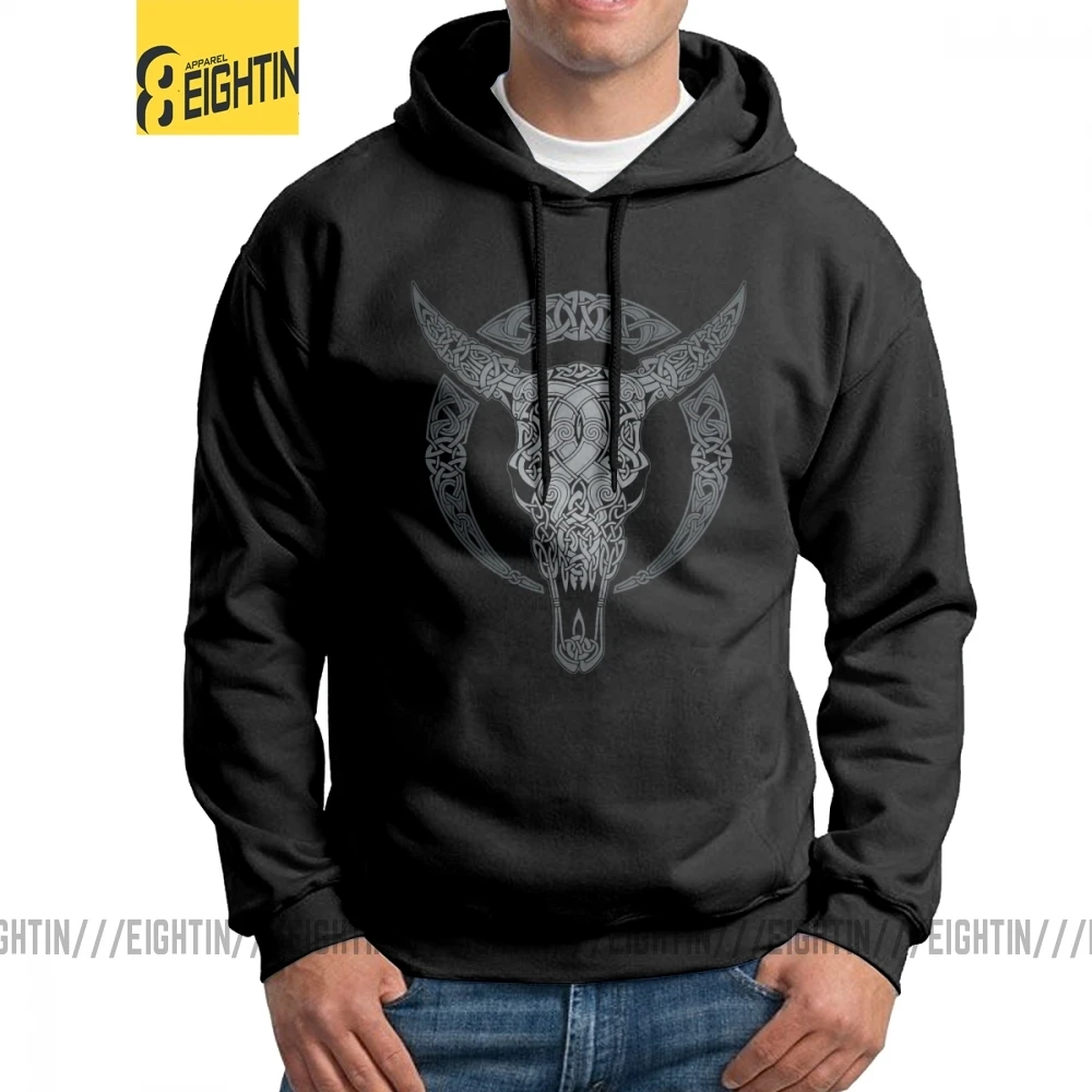 Толстовка с капюшоном для мужчин Jotunheimr Vikings Valhalla Odin Крутая толстовка из чистого