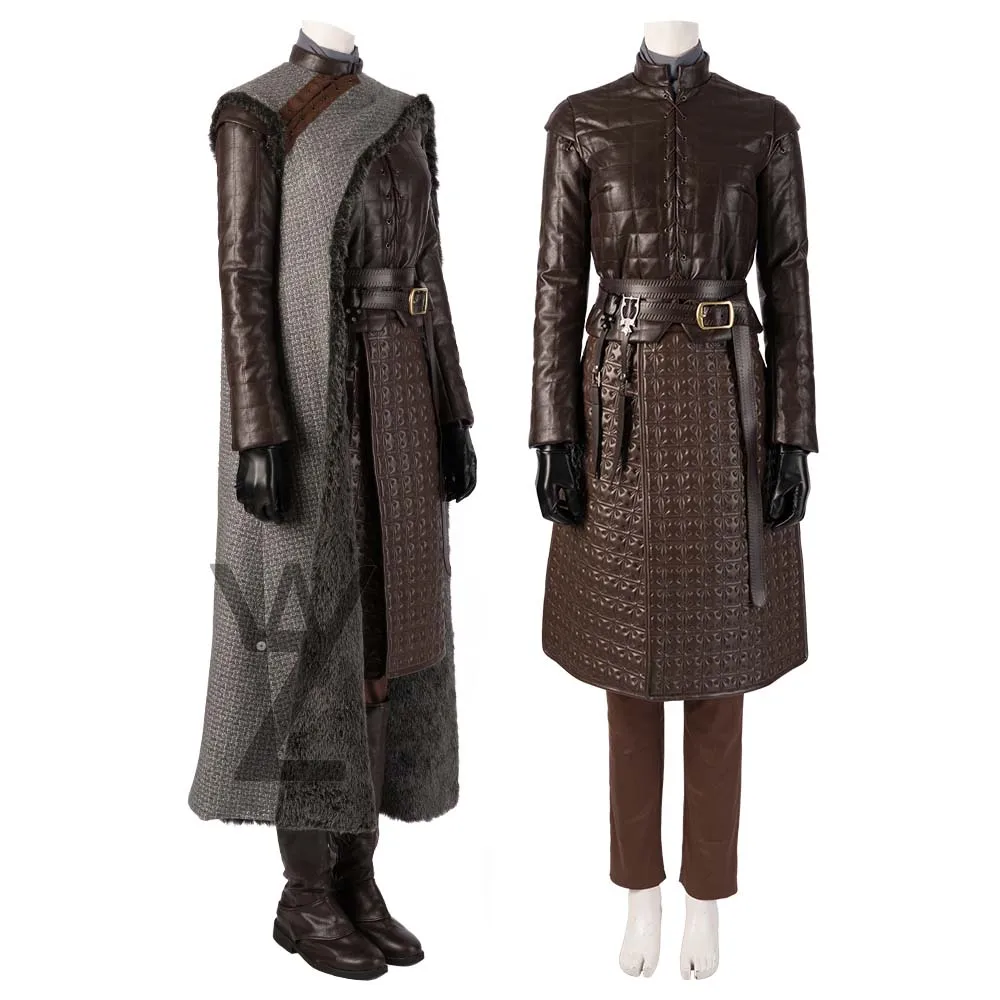 Игра престолов 8 костюм Melisandre Ария Старк костюм косплей зимние наряды Хэллоуин плащ полный комплект