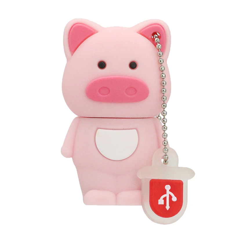 Китайский Знак зодиака USB карта памяти 4 8 16 32 64 128 256 ГБ Флешка 256 ГБ 32 ГБ 8 ГБ USB флеш-накопитель собака/свинья/тигр/кролик подарок - Цвет: Pig