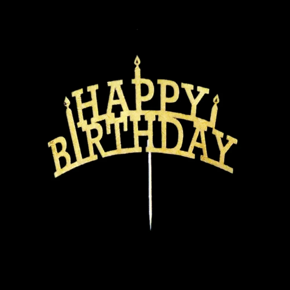 Happy Birthday 1 20x мерцающие золотые блестящие украшения для кексов выбор еды для свадебной вечеринки день рождения рождественские украшения - Цвет: Happy Birthday 1