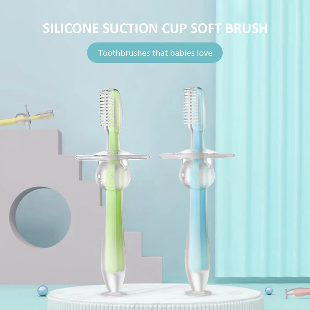 

Baby Toothbrushes Dental Care Baby Soft Silicone Training Toothbrush Infant Kids Oral Care Tool Toddler Teething Teether Newborn