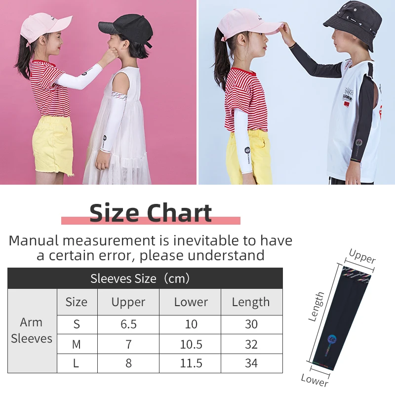 ROCKBROS-Summer-Children-Ice-Silk-Arm-Sleeves-Sunscreen-Anti-UV-Sun-Protection-Arm-Warmers-Running-Out