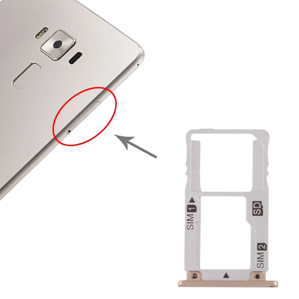 Лоток для sim-карт+ лоток для sim-карт/лоток для карт памяти Micro SD для Asus Zenfone 3 Deluxe Z016S Z016D ZS570KL