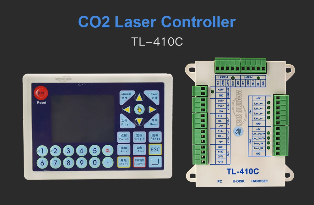WaveTopSign TL-410C CO2 лазерный контроллер для Co2 лазерной гравировки