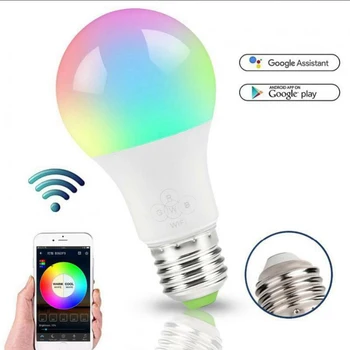 

HOT 4.5W 40W WiFi Smart Light Bulb Lamp E26 RGB LED Dimmable Light Bulb Compatible for Alexa Google Home Assistant IFTTT