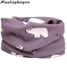 Хлопковый Детский шарф с цветочным принтом и животным принтом; Детский Теплый шейный платок с капюшоном и воротником для мальчиков и девочек