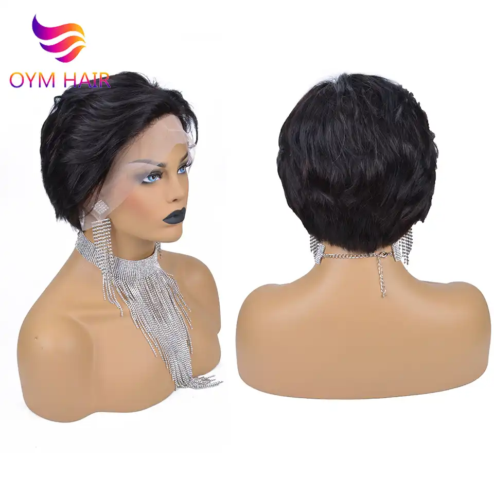Oym Strich Volosy Parik Korotkie Sinteticheskie Volosy Na Kruzheve Chelovecheskih Volos Pariki Dlya Chernokozhih Dlya Zhenshin 13x4 Pryamye Sinteticheskie Volosy Na Kruzheve Parik Brazilskie Pariki 150 Volosy Remy Aliekspress