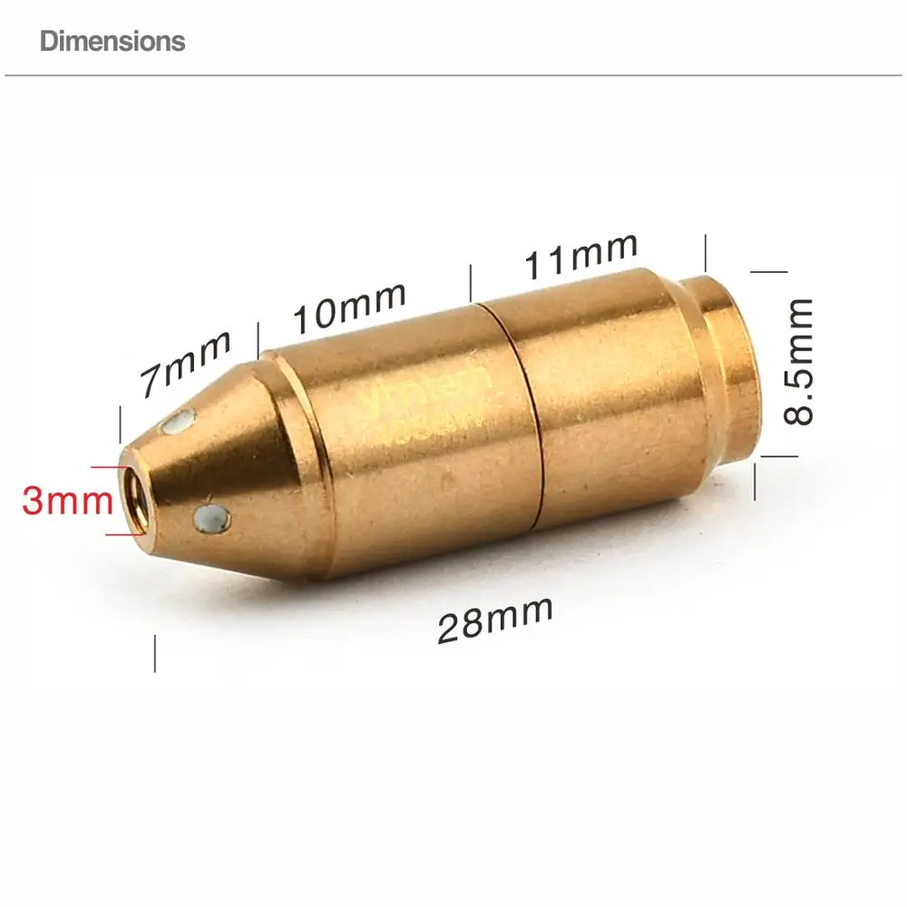 40S& W лазерная тренировочная пуля, лазерная пуля, лазерный картридж для тренировки сухого огня и моделирования стрельбы