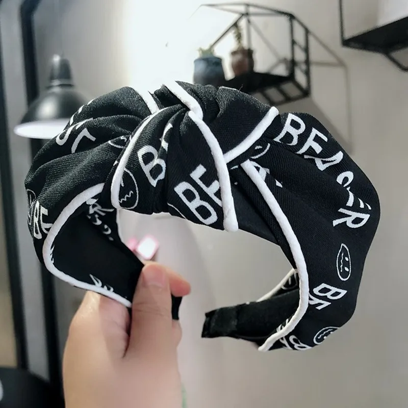 36 шт/лот DIY мульти простые ткани головная повязка буквы улыбающееся лицо галстук узел повязка для волос Инструменты для укладки аксессуар HA950