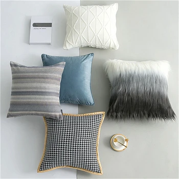 

Lulang Woolen Cloth/Dutch Fleece/artificial Wool/Jacquard Cloth/Knitted Wool Throw Pillow Covers Set of 5,Sofa Home Decoration