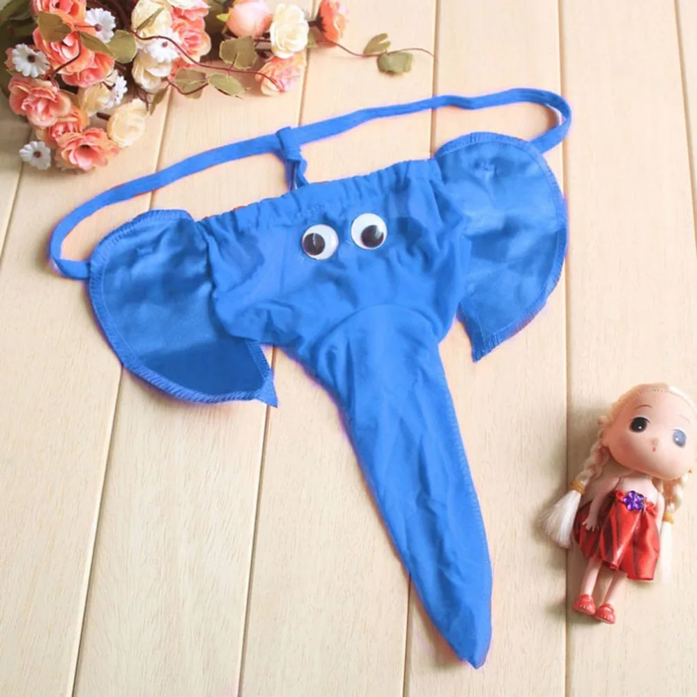 Men's Fashion Sexy Lingerie G-Long Bulge Pouch Briefs Elephant Trunk Underpants Male T-back Jockstrap Thongs Underwear Panty