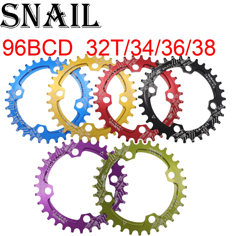 BCD 104mm 32//34//36//38T Bike Chainring Narrow Wide MTB Bicycle Chain Ring Cycling