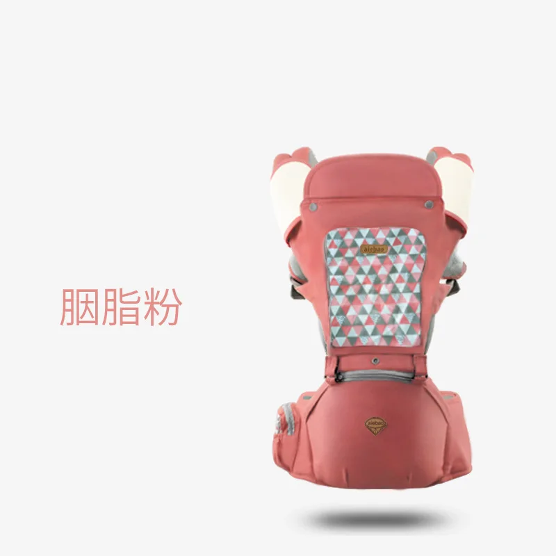 PINK AIEBAO, эргономичная переноска для младенцев, детская переноска-кенгуру с передним бортом, переноска для путешествий для детей от 0 до 36 месяцев - Цвет: PINK