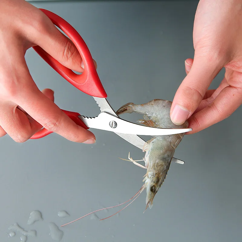 Ножницы из нержавеющей стали для удаления лобстера креветок ножницы с изогнутым