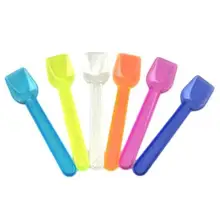 50pieces Disposable Plastic Ice Cream Spoon Spoon 8cm Mini Size Plastic Ice Spoon Cream KT0996 Flatware Cutlery