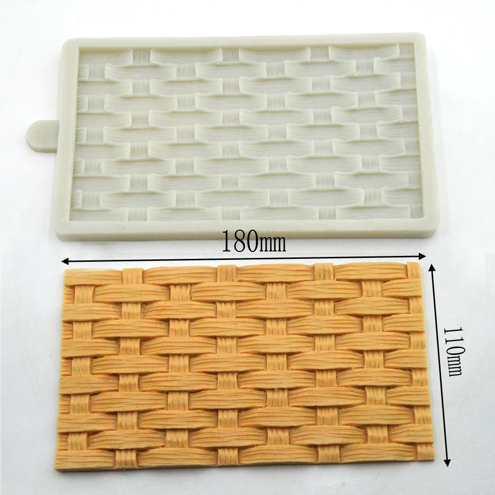 new woven bamboo flower basket shape fondant cake mold chocolate mold soft clay mold