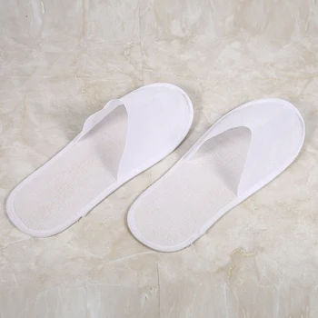 

25 Pairs White Disposable Slippers Home Guest Slippers Hotel Travel Spa Shoes Hotel Party Disposable Slipper Wholesale