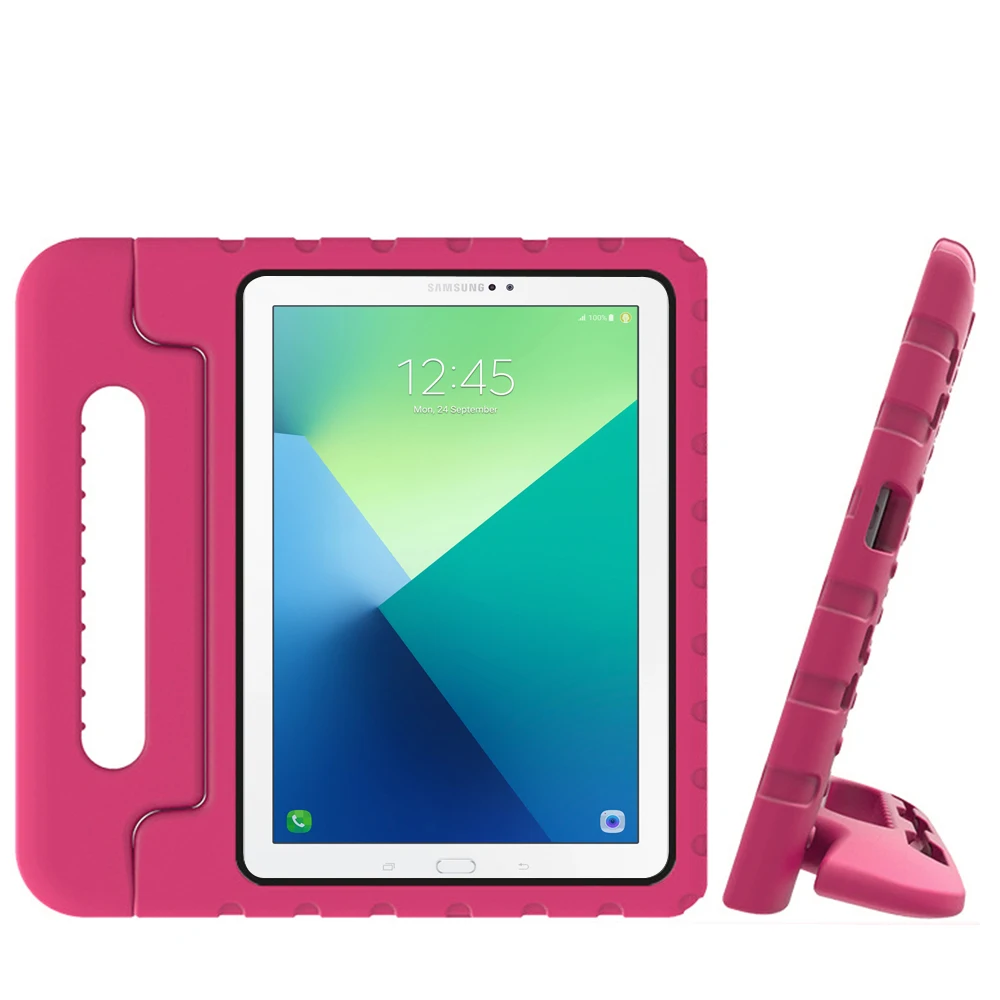 Для samsung Galaxy Tab A 10,1() T510 T515 чехол для планшета EVA ударопрочный суперзащитный чехол переносная Защитная ручка - Цвет: Розово-красный